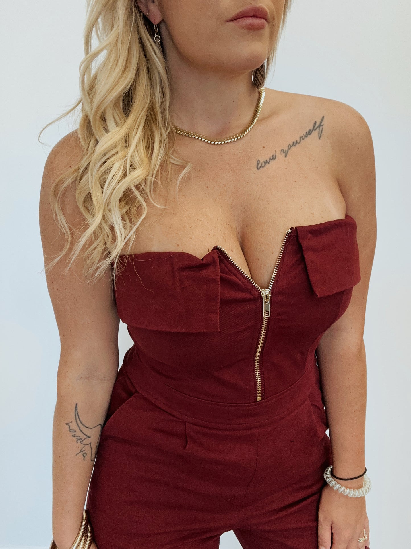 Wine Red Jumpsuit