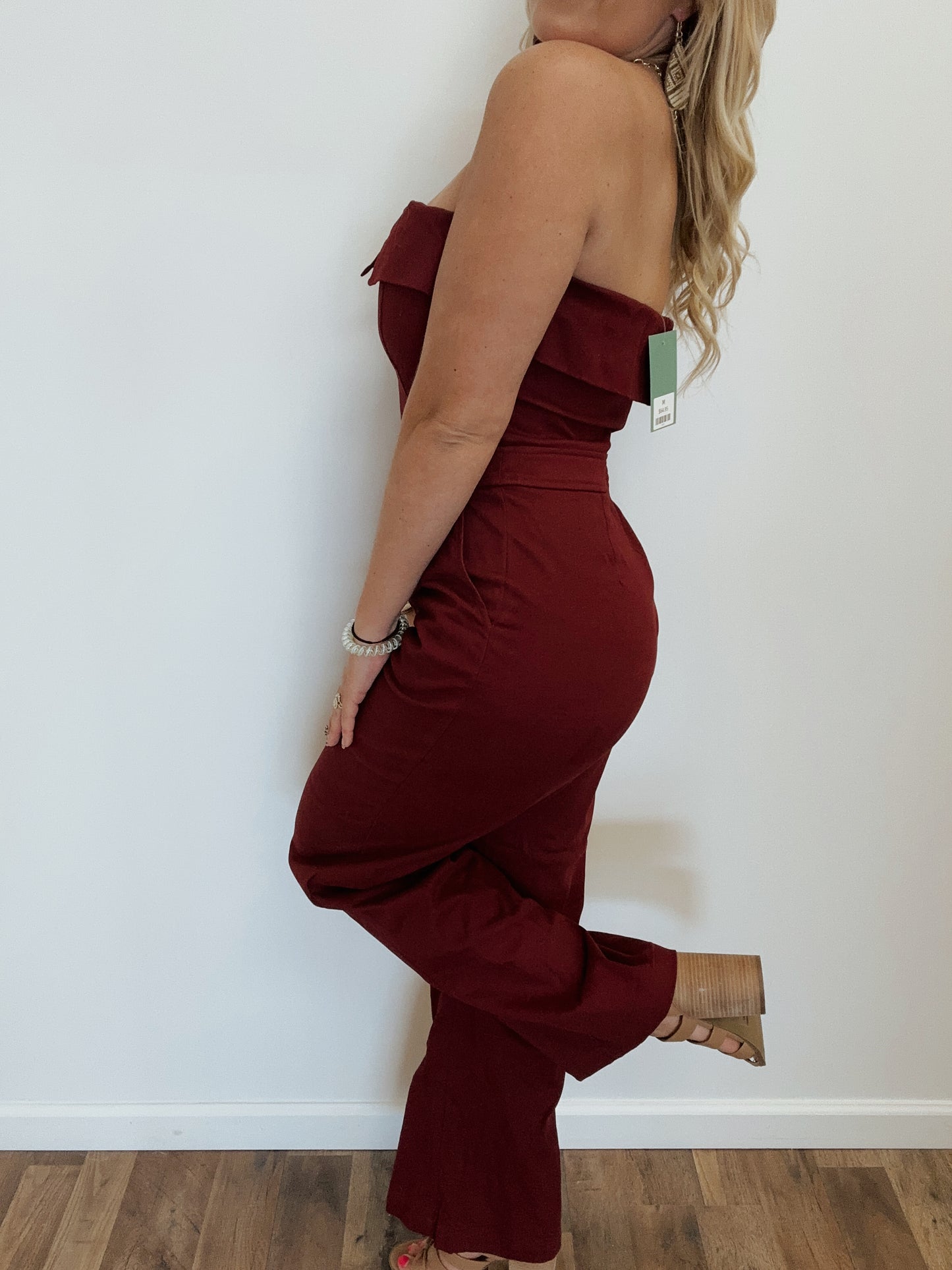 Wine Red Jumpsuit